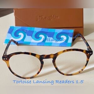 J McLaughlin Tortoise Lansing Readers 1.5 BRAND NEW✨Out of Stock✨Case & Cloth✨